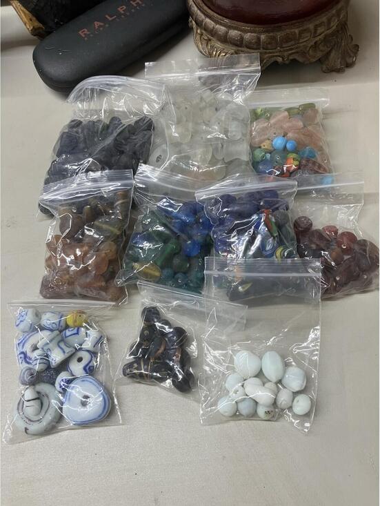 Other - 2.6 Pounds Of Glass beads For jewelry making mix variety supplies Glass/ceramic